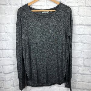 ATHLETA Heathered Black Long Sleeve | Small